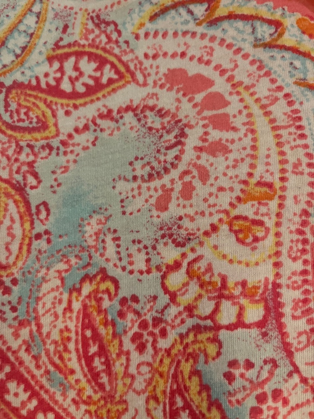 Vintage Lauren Ralph Lauren Coral Pink Paisley Button-Up Shirt - Picture 5 of 7